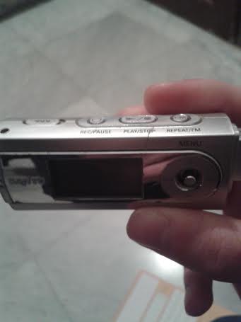 The storage capacity of this MP3 was 250 MB...What I like about it is that I could record songs I liked on TV directly by sticking the MP3 to the TV speaker and press record...