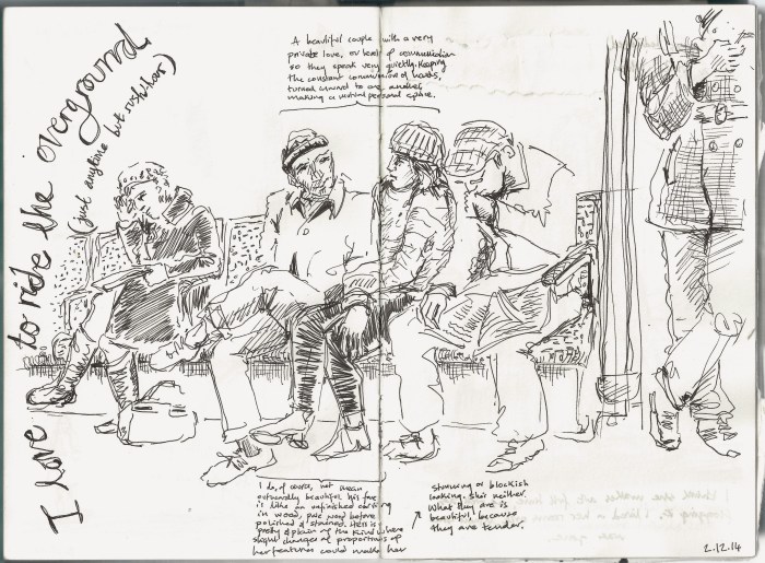 'I love to ride the Overground (just any time but rush hour)' 2015 blancheellis.com